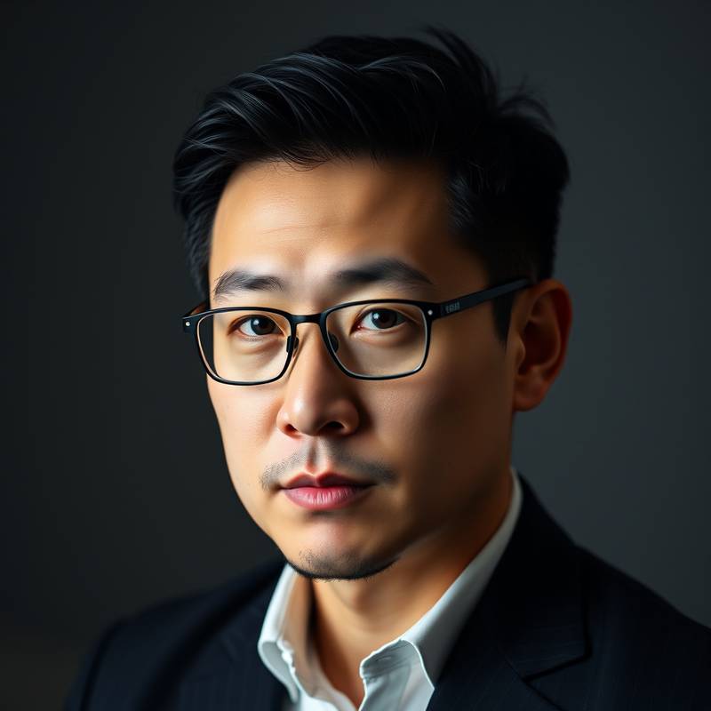 Image of David Chen, Head of Marketing at Innovision Studios, with a focused expression.