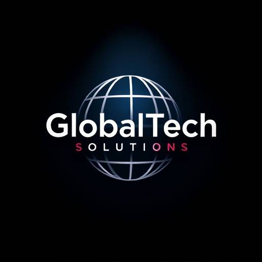 Logo of 'GlobalTech Solutions', a fictitious technology company, displaying their brand identity.