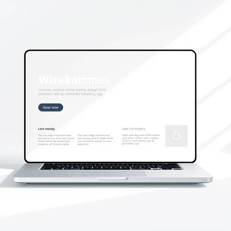 Low-fidelity wireframe of a website layout