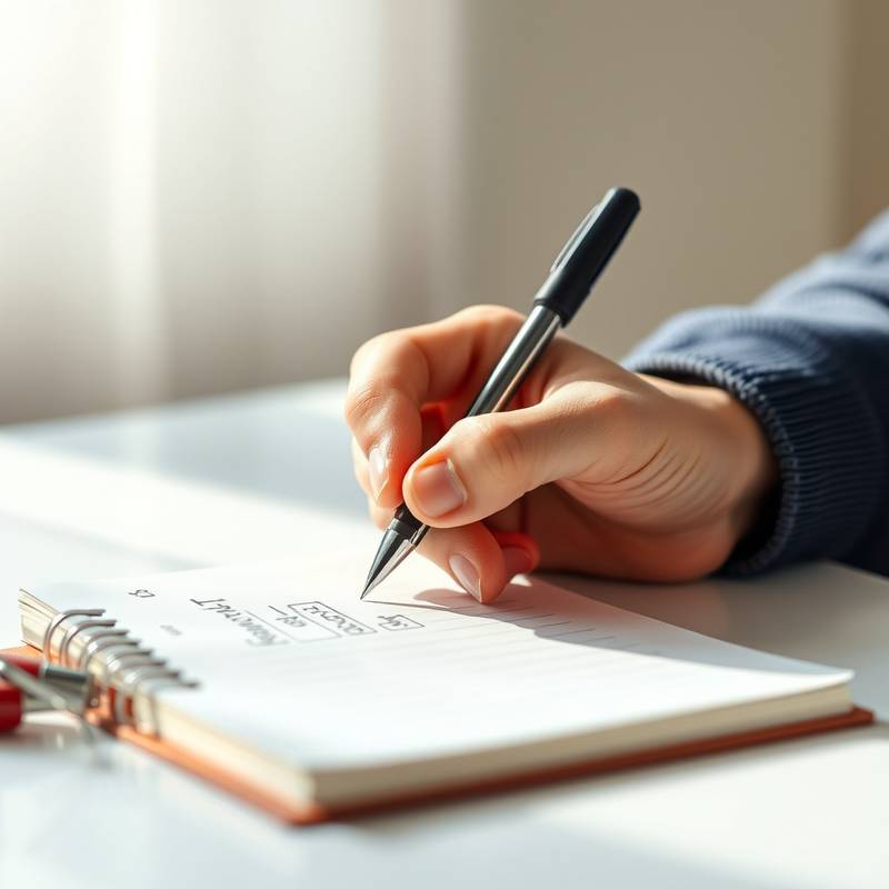 Pen writing on a notepad, symbolizing content marketing