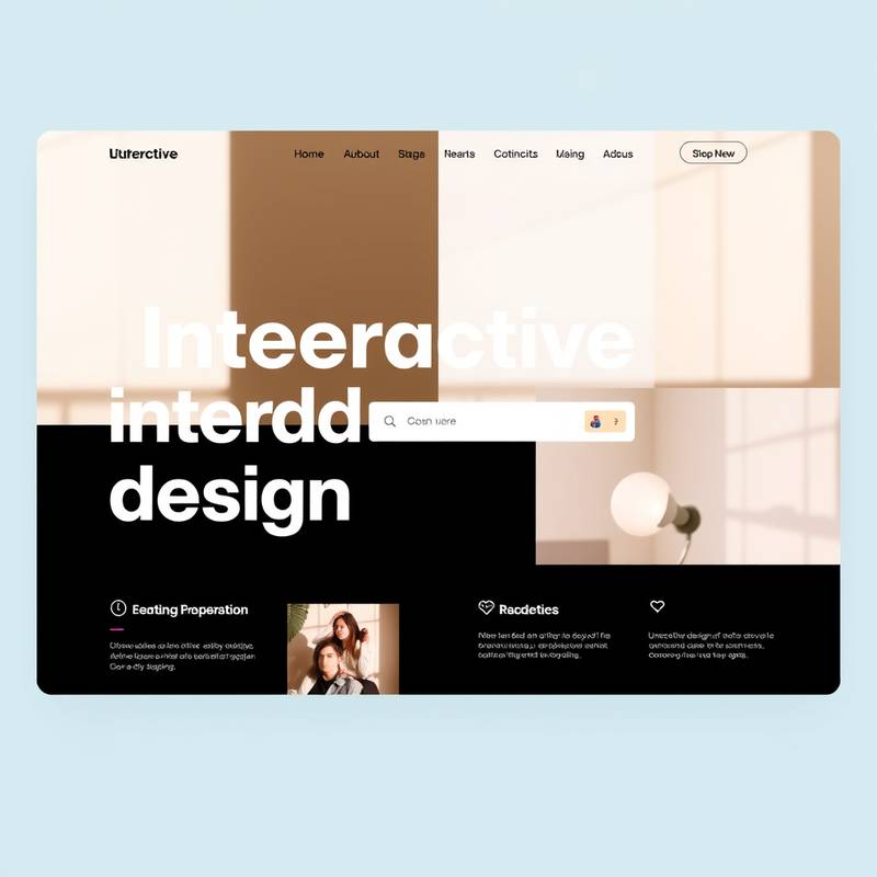 Screenshot of a creative and interactive website for a design agency